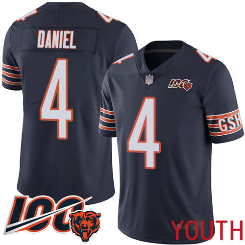 Chicago Bears Limited Navy Blue Youth Chase Daniel Home Jersey NFL Football #4 100th Season->youth nfl jersey->Youth Jersey